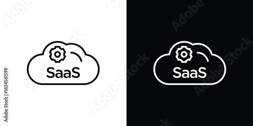 SaaS icon art Illustrations. premium line icons