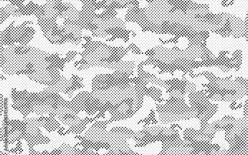 Abstract halftone background. Military camouflage effect dot seamless pattern texture. Dotted background as design element.