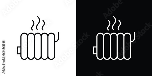 Radiator icon art Illustrations. premium line icons