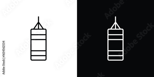 Punching bag icon art Illustrations. premium line icons