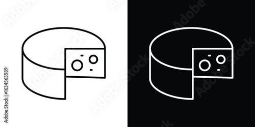 Parmesan icon art Illustrations. premium line icons