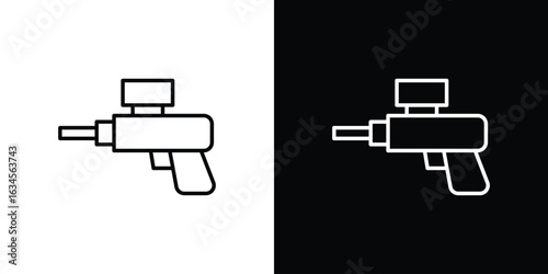 Paintball gun icon art Illustrations. premium line icons
