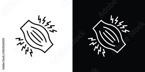 Myalgia icon art Illustrations. premium line icons