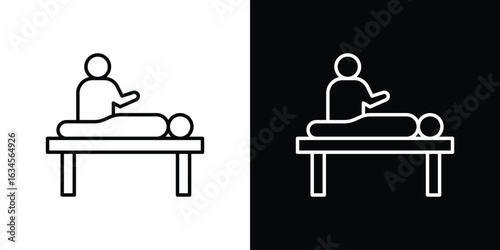 Massage icon art Illustrations. premium line icons