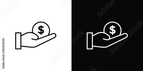 loan icon art Illustrations. premium line icons