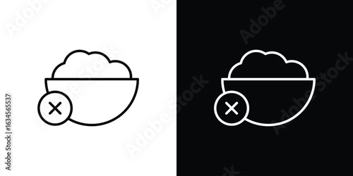 Lack of appsetite icon art Illustrations. premium line icons