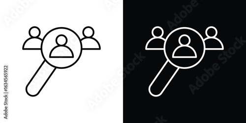 Job vacancy icon art Illustrations. premium line icons