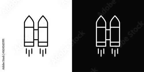 Jetpack icon art Illustrations. premium line icons