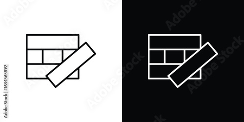 Jenga icon art Illustrations. premium line icons