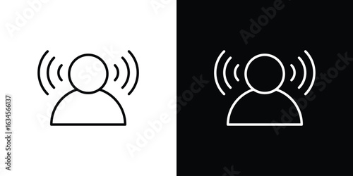 Influencer icon art Illustrations. premium line icons