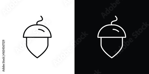 Hazelnut icon art Illustrations. premium line icons
