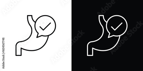 Good digestion icon art Illustrations. premium line icons