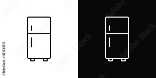 Fridge icon art Illustrations. premium line icons