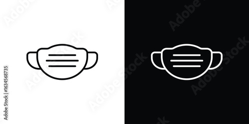 Face mask icon art Illustrations. premium line icons