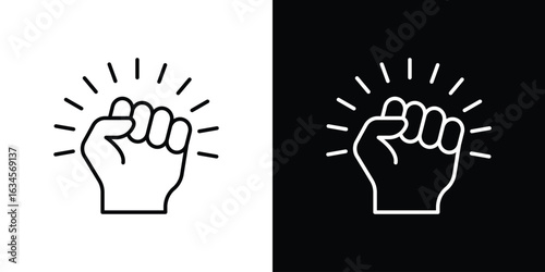 Empowerment icon art Illustrations. premium line icons