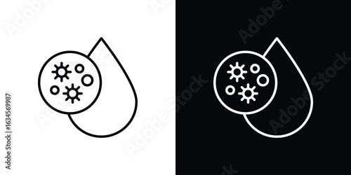 Dirty water drop icon art Illustrations. premium line icons