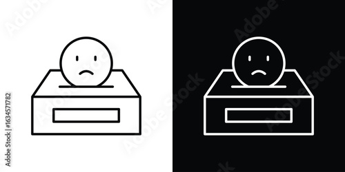Complaint box icon art Illustrations. premium line icons