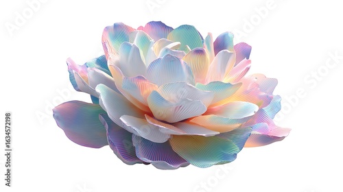 Wallpaper Mural Iridescent flower isolated on white background Torontodigital.ca