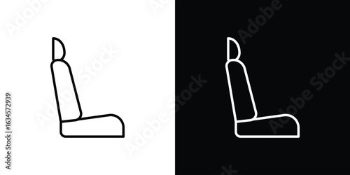 Car seat icon art Illustrations. premium line icons