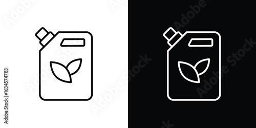 Biofuel canister icon art Illustrations. premium line icons