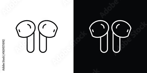 Air pods icon art Illustrations. premium line icons