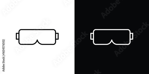 AR headset icon art Illustrations. premium line icons