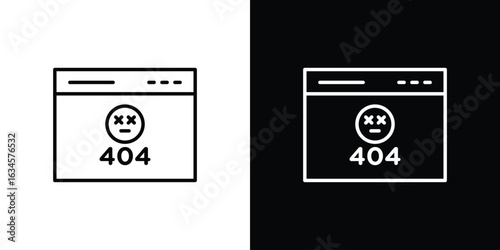 404 Error icon art Illustrations. premium line icons