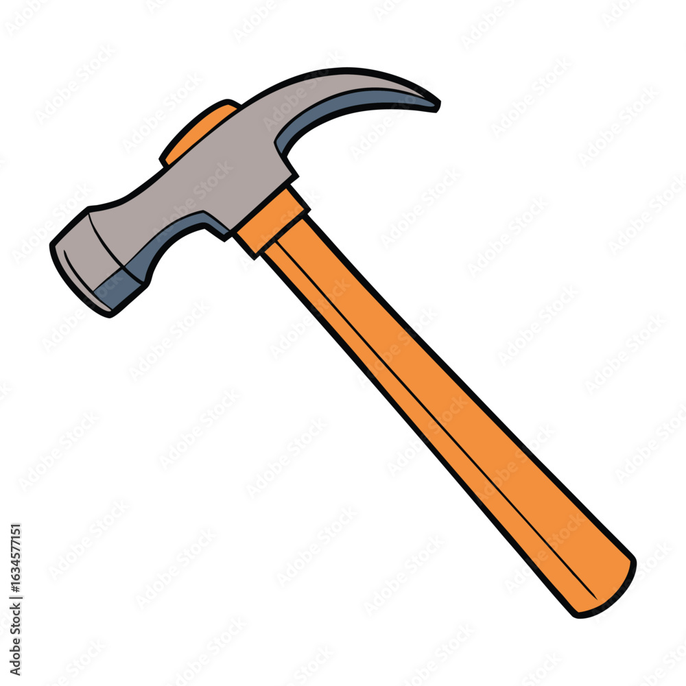 A claw hammer with a sturdy handle and a metal head, perfect for driving nails and removing them with its curved claw, ideal for carpentry and household repairs.
A claw hammer with a sturdy handle and a metal head, perfect for driving nails and removing them with its curved claw, ideal for carpentry and household repairs.