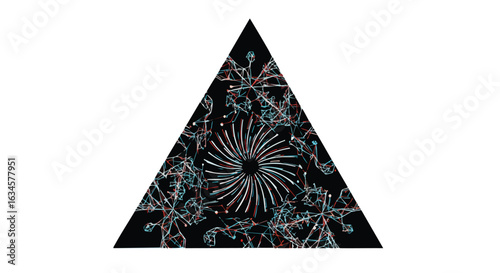Abstract Firework Vector Pattern with Firework Burst and Fragmented Elements in Modern Style