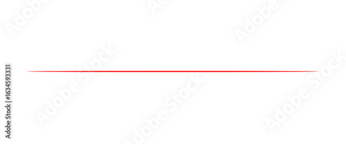 Schilderij op canvas Red horizontal line for underlines, dividers, UI elements, highlights, and web d