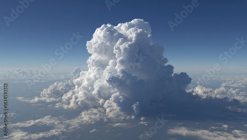 Massive cumulus cloud, vast sky