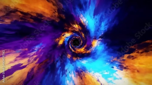 Abstract swirling colors in a vortex