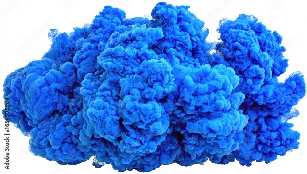 Obraz premium Abstract vibrant blue ink cloud