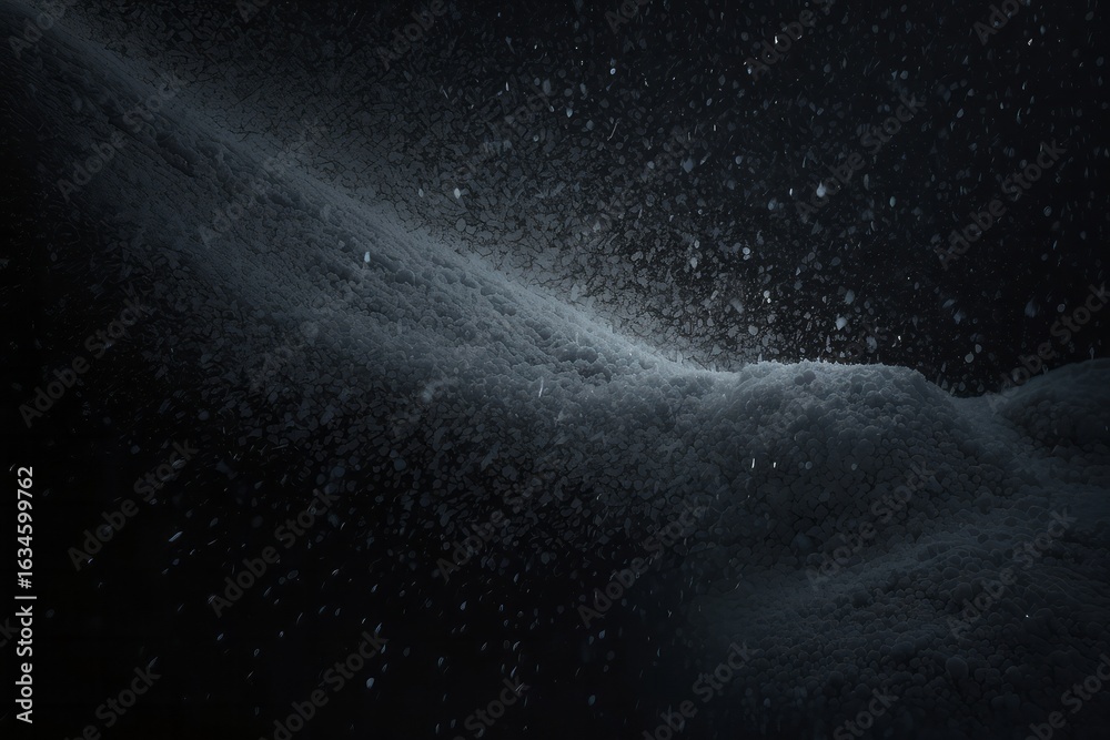 Obraz premium Falling Snow down on the black background