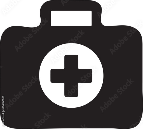 first aid kit icon,madical beg symbol.