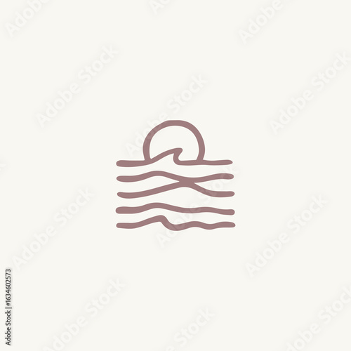 Vintage hand drawn surf design template for surf club, surf shop, surf merch.	