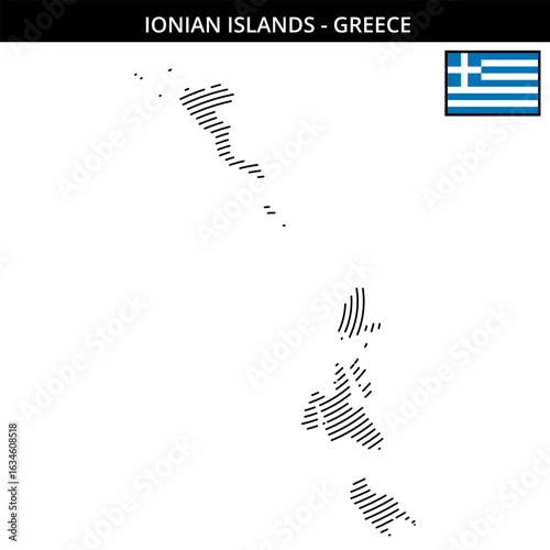 the ionian islands in greece with stunning map design