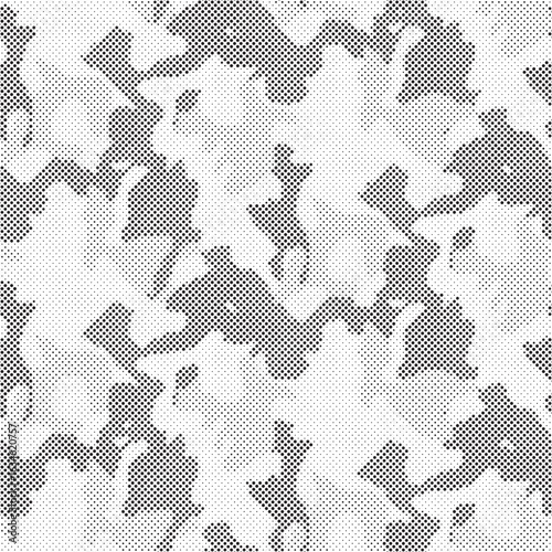 Dotted vector camouflage pattern for army. Abstract halftone camouflage military pattern.
