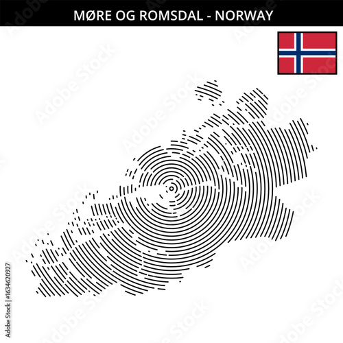 More og Romsdal with its unique geographical map design
