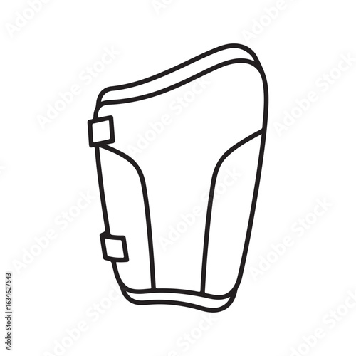 Isolated shin guard on white background, vector illustration.