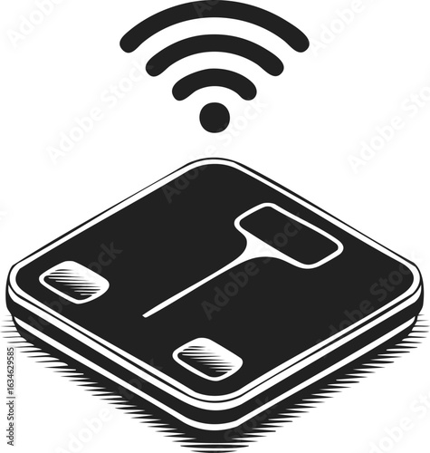 Digital scale, smart scale, wireless weight measurement tool, connected health device, modern bathroom scale design