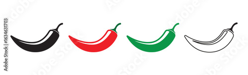 vector illustration of a red pepper icon