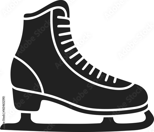 Figure skating boot, ice skate, winter sports equipment, skating shoe, performance footgear for athletes and artists