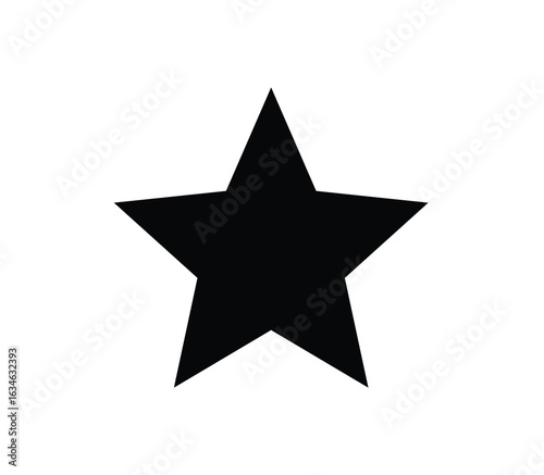 Black Star Famous Shape icon silhouette vector illustration