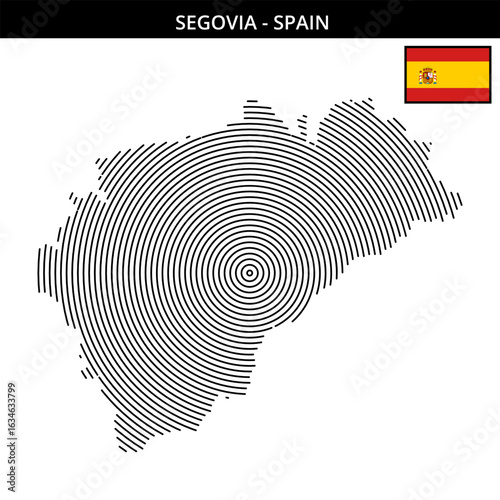 Segovia Spain with its unique maps and flag design