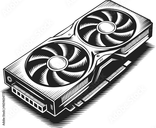 Graphics card, GPU, digital processing unit, video card, computer hardware, gaming component, circuitry design, tech engraving