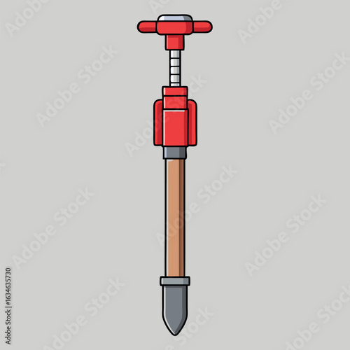 Steel gray twin blade post hole digger advertisement banner design