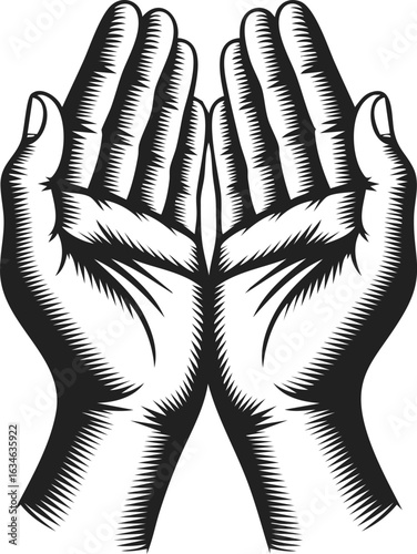 Healing hands, cupped palms, outstretched fingers, compassionate gesture, nurturing support, comfort symbol, prayer hands, care expression, goodwill offering, connection