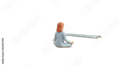 3d Women in yoga poses 
