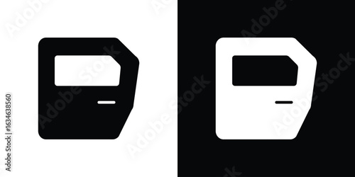 car door icon, simple flat style. for ui or ux designs